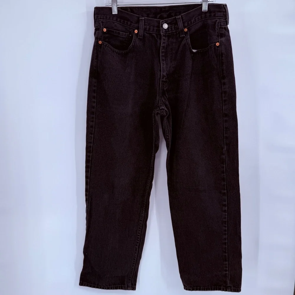Levi's 550 Relaxed Fit Jeans Mens 32x28 Actual Black Denim Tapered Leg